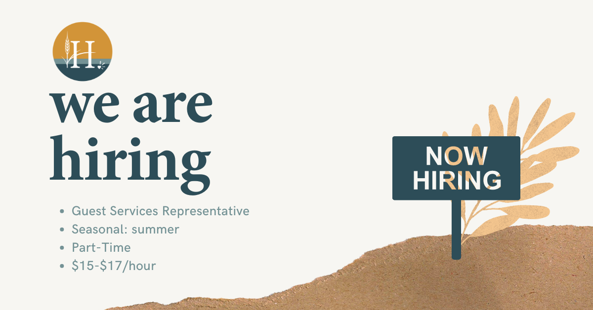 Part time summer position hiring notice, guest service rep.