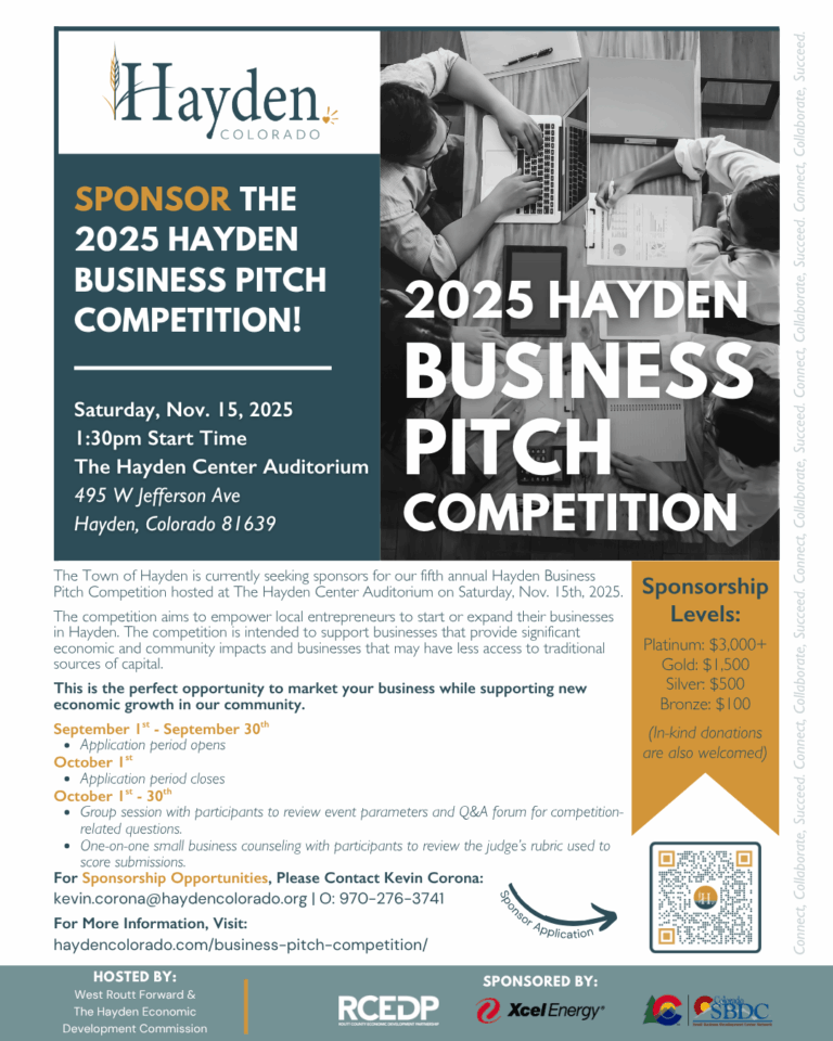 Sponsor - 2025 Hayden Business Pitch Flyer